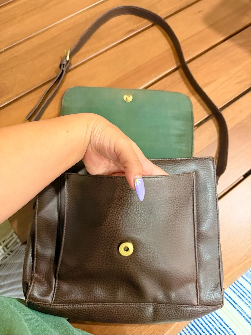 Relic Brown Pebbled Leather Messenger Bag